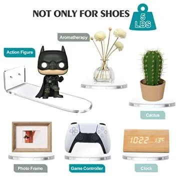 RahTune Floating Acrylic Sneaker Display Shelves