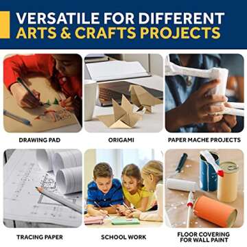 Bryco Goods 18" x 1,200" Brown Kraft Packing Paper - Versatile for Different Arts and Crafts Project...