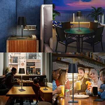 Stylish Cordless Table Lamps with Dimming Features