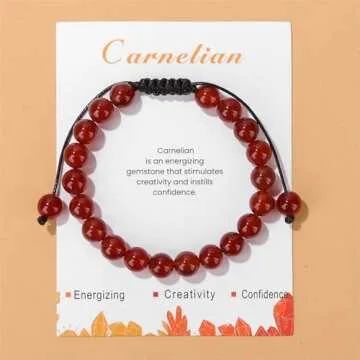 Handmade Carnelian Bracelet for Women | Adjustable Gemstone Jewelry