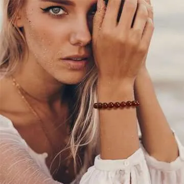 Handmade Carnelian Bracelet for Women | Adjustable Gemstone Jewelry