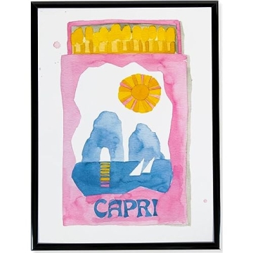 FURBISH Capri Matchbook Travel Art Print - Wall Decor