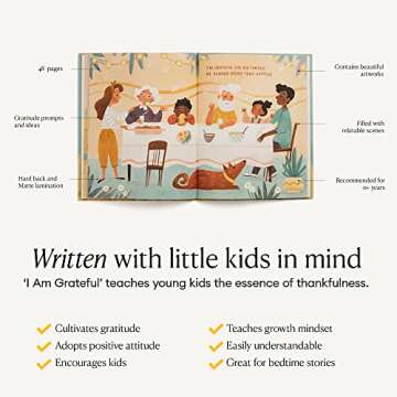 Intelligent Change x Mimi Ikonn - I Am Grateful, Illustrated Children’s Book for Positivity and Mindfulness, Gratitude Book for Kids and Parents, Kids Mindfulness Books, Ideal for Kids of All Ages