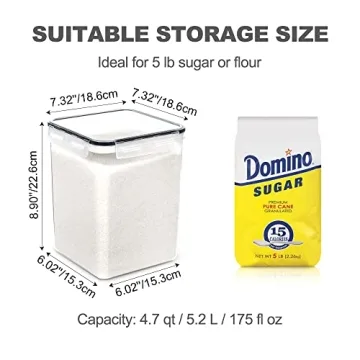 PANTRYSTAR Airtight Large Food Containers 5.2L - 3 Pack