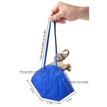 PAGE ONE 10 Colors KN95 Face Masks for Adults 50 Pack Disposable Masks, 5-Layer Breathable Cup Dust Face Mask,Filter Efficiency 95%