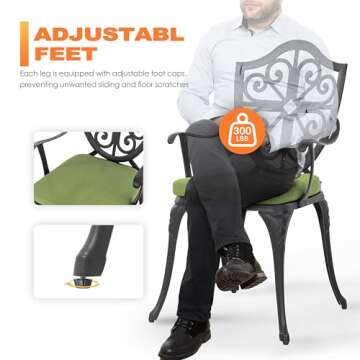 NUU GARDEN Bistro Set: Stylish 3 Piece Outdoor Furniture