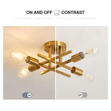 ZGLAOJT Modern Semi Flush Mount Ceiling Light