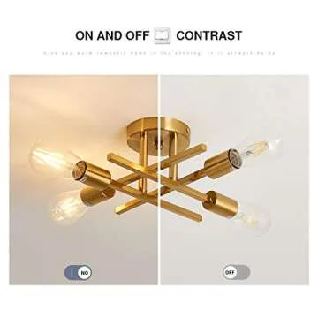 ZGLAOJT Modern Semi Flush Mount Ceiling Light