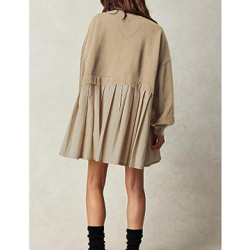 Ugerlov Sweatshirt Dress - Stylish Oversized Mini Dress