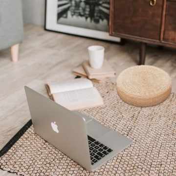 Stylish Natural Cattail Cushion Pouf for Home Decor