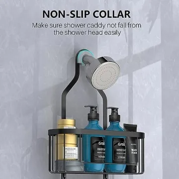 Kadolina Stylish Shower Organizer with Hooks and Storage