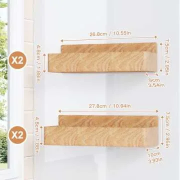 Mystozer Magnetic Spice Rack: 4-Pack Kitchen Organizer