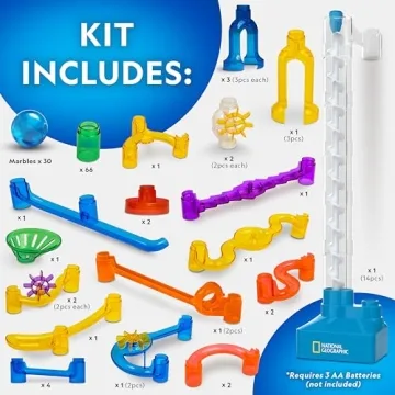 National Geographic Marble Run - 150-Piece Kids Maze Kit