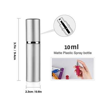 Stylish DE 6pcs 10ml Mini Portable Perfume Atomizers for Travel