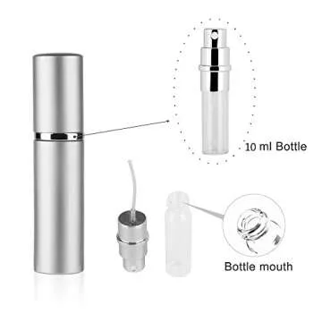 DE 10ml Portable Mini Refillable Perfume Atomizer Set