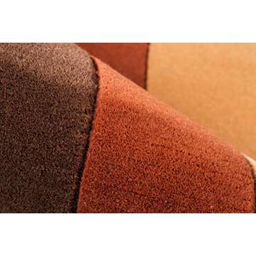 Momeni Rugs New Wave Collection, 100% Wool Hand Carved & Tufted Contemporary Area Rug, 8' x 11', Pomegranat