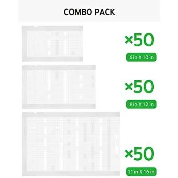 Syntus Vacuum Sealer Bags | 150 PreCut BPA Free Storage Bags