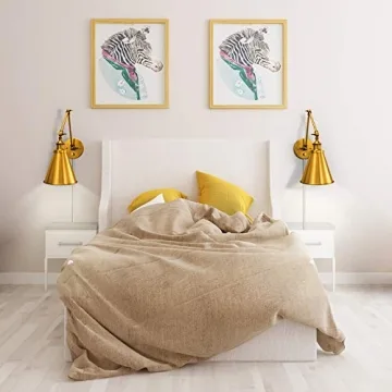 Adjustable Brass Wall Sconce for Bedroom Reading Lamp