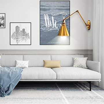 Adjustable Brass Wall Sconce for Bedroom Reading Lamp