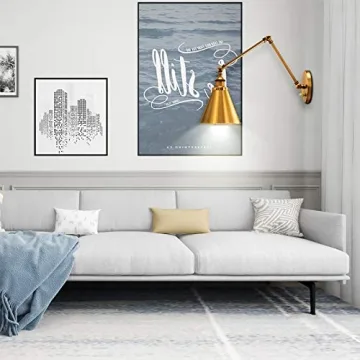 Adjustable Brass Wall Sconce for Bedroom Reading Lamp