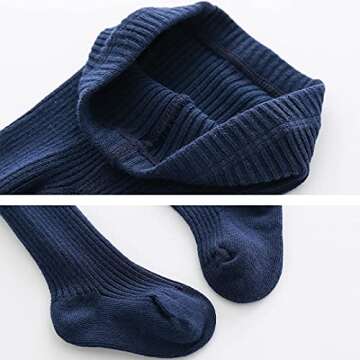 CECORC Baby Girls Tights Toddler Cable Knit Leggings Infants Stockings 3 Pack Pantyhose 1-10T