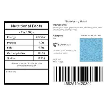 Seiki Japanese Mochi, Premium Traditional Rice Cakes, Wagashi Food Candy Sweets (Strawberry)