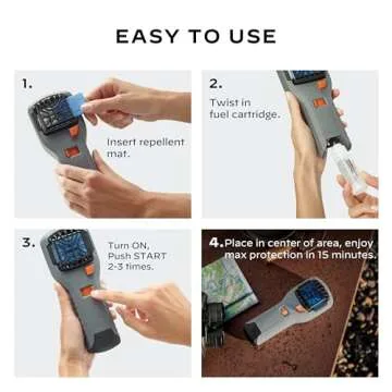 Thermacell Mosquito Portable Repeller; Includes 12-Hour Refill; 15 Foot Zone of Protection; Highly Effective Mosquito Repellent; Deet Free Bug Spray Alternative; Scent Free