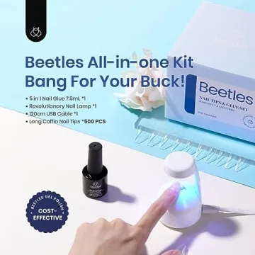 Beetles Gel Nail Kit Easy Nail Extensions with 500Pcs Tips