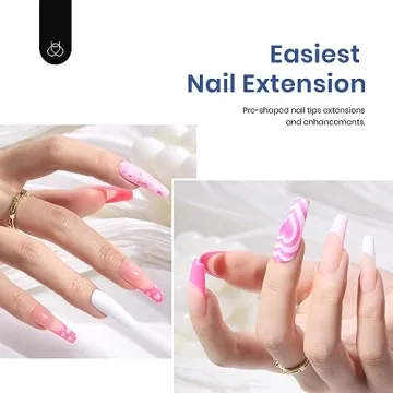 Beetles Gel Nail Kit Easy Nail Extensions with 500Pcs Tips