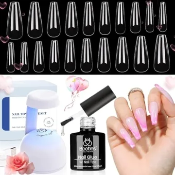 Beetles Gel Nail Kit Easy Nail Extensions with 500Pcs Tips
