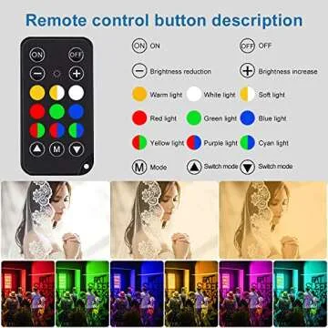 RGB Handheld LED Video Light, Wand Stick Photography Light 9 Colors with 68" to 78.7" Tripod & Remote Control, Adjustable 3200K-5600K