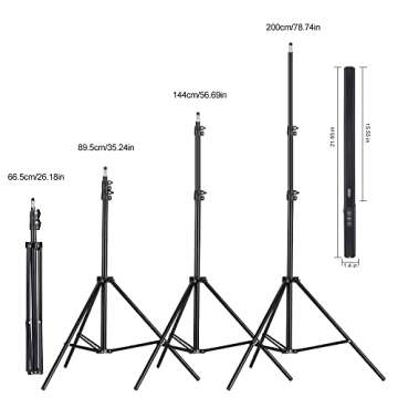 RGB Handheld LED Video Light, Wand Stick Photography Light 9 Colors with 68" to 78.7" Tripod & Remote Control, Adjustable 3200K-5600K