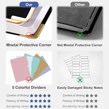 Stylish Hardcover Spiral Notebook with Colorful Dividers