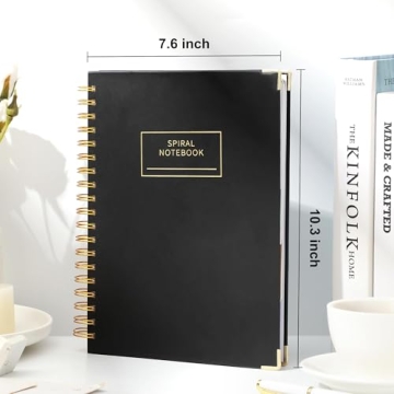 Stylish Hardcover Spiral Notebook with Colorful Dividers