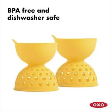 OXO Good Grips Silicone Egg Poachers Set of 2 - Yellow for Perfect Poached Eggs