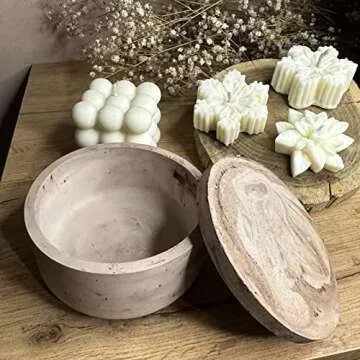 LSLEVA Candle Jar Molds Set for DIY Home Decor