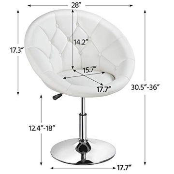 Yaheetech Vanity Chair - Swivel Accent, Adjustable Height