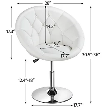 Yaheetech Vanity Chair - Swivel Accent, Adjustable Height