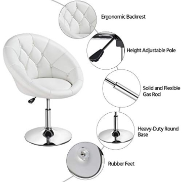Yaheetech Vanity Chair - Swivel Accent, Adjustable Height