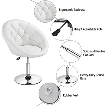 Yaheetech Vanity Chair - Swivel Accent, Adjustable Height
