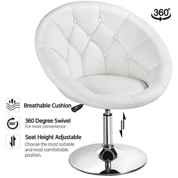 Yaheetech Vanity Chair - Swivel Accent, Adjustable Height