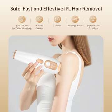 Laser Hair Removal IPL Laser Hair Removal for Women and Men Permanent, 999999 Flashes, At-Home Hair ...