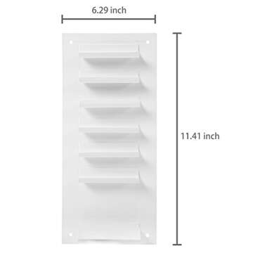 MyGift Wall Mounted White Metal Whiteboard Dry Erase Marker Holder with 7 Slots for Markers and Eraser