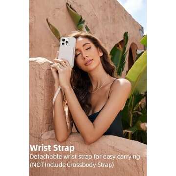 ZVE Wireless Wallet Case for iPhone 15 Pro Max, Zipper Leather RFID Cards Holder Slots Case with Magnetic Wireless Charging, Protective Cover for iPhone 15 Pro Max 6.7" (2023) - White