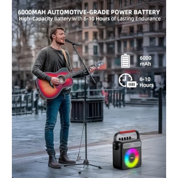 Karaoke Machine with Wireless Mics & Lights