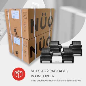 NÜOBELL Adjustable Dumbbell Pair 5-80 lbs: the Adjustable Dumbbells and Free Weights You've Always ...
