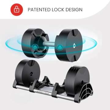 NÜOBELL Adjustable Dumbbell Pair 5-80 lbs: the Adjustable Dumbbells and Free Weights You've Always Wanted for Home Gym, Weight Benches and Dumbbell Exercise