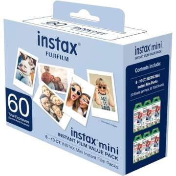 FUJIFILM Instax Mini Instant Film Value Pack - 60 Photos