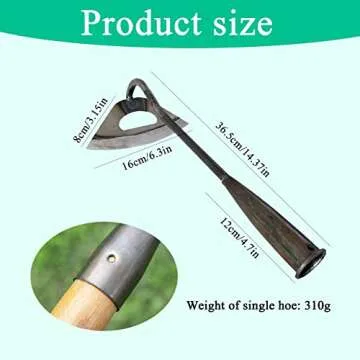 FmnyYaid Garden Hoe All-Steel Hardened Hollow Hoe, Sharp Durable Garden Weeding Tools, Garden Edger Weeder Portable Household Vegetable Garden Shovel for Backyard Loosening Farm Planting Weeding
