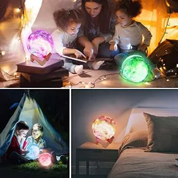 3D Moon Lamp with 16 Colors & Remote Control – Unique Gift Idea